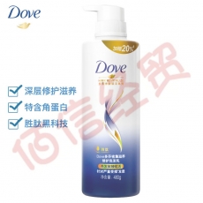 多芬洗发水密集滋养修护水润洗发乳改善干枯烫染受损发质480g洗发露 密集滋养修护480g*1瓶--（12瓶/箱-整箱售）
