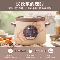 小熊（Bear） 电炖锅 电炖盅 婴儿辅食锅煮粥锅煮粥神器 紫砂锅燕窝炖盅 电砂锅煲汤锅炖汤锅 DDG-E15H1