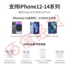 绿联 苹果无线充电器 苹果14Plus支持Magsafe磁吸快充 适用iPhone13ProMax/12华为手机充电板底座AirPods耳机