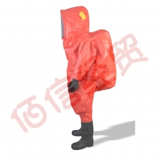海安特RHF-I-H-A消防全封闭重型A级连体防化服 氯丁胶44码 一级防酸碱防雾防护服 定制