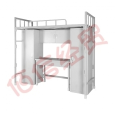 京中柜 2014营具单人组合公寓床 加厚钢制带学习桌衣柜一体床【定制】