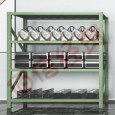 京中柜 货架军绿色仓储仓库货物架中型200kg/层 200*60*200cm（主架）