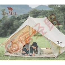 骆驼（CAMEL）【慕】户外帐篷精致露营帐篷便携式折叠加厚防雨棉布大型印第安帐 流沙金【印第安帐Ⅰ】