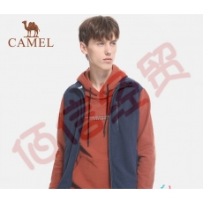 骆驼（CAMEL）户外抓绒衣马甲外套 款加绒加厚纯色抓绒背心男女 A0W245176，墨蓝，男 XXL