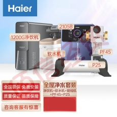 海尔（Haier） 净水器家用直饮净水机 RO反渗透纯水机1200G大通量无桶双出水直饮机 别墅级套装