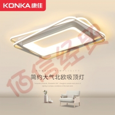 康佳（KONKA）北欧客厅灯卧室灯 后现代创意灯具套餐 led吸顶灯浪漫温馨灯饰 【拉登】2室1厅