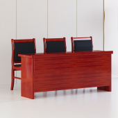 汇云星会议培训桌办公桌长条桌会议室条形桌听讲桌双人桌带2把椅子 1.8m长含2把椅子